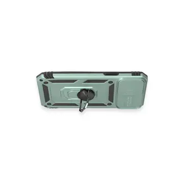 İphone 12 Pro Max Kılıf Pars Lens Yüzüklü Silikon - Yeşil