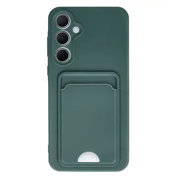 Samsung Galaxy A35 5g Kılıf Kelvin Kartvizitli Silikon - Koyu Yeşil