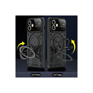 İphone 11 Kılıf Joy Lens Standlı Kapak - Kırmızı