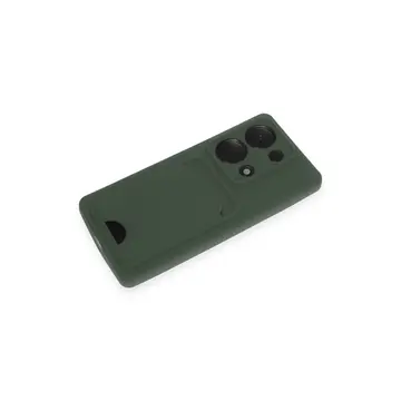 Xiaomi Redmi Note 13 Pro 4g Kılıf Kelvin Kartvizitli Silikon - Koyu Yeşil