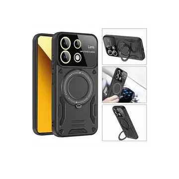 Xiaomi Redmi 13c Kılıf Joy Lens Standlı Kapak - Mor