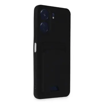 Xiaomi Redmi 13c Kılıf Kelvin Kartvizitli Silikon - Siyah