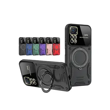 Xiaomi Redmi Note 12 Pro 4g Kılıf Joy Lens Standlı Kapak - Kırmızı