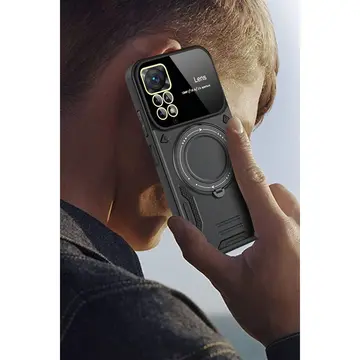 Xiaomi Redmi Note 12 Pro 4g Kılıf Joy Lens Standlı Kapak - Kırmızı