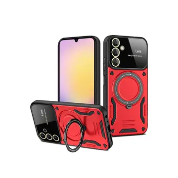 Samsung Galaxy A05s Kılıf Joy Lens Standlı Kapak - Kırmızı