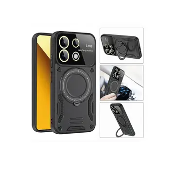 Xiaomi Redmi Note 13 4g Kılıf Joy Lens Standlı Kapak - Koyu Yeşil