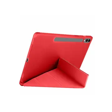 Samsung Galaxy X610 Tab S9 Fe Plus 12.4 Kılıf Kalemlikli Mars Tablet Kılıfı - Kırmızı