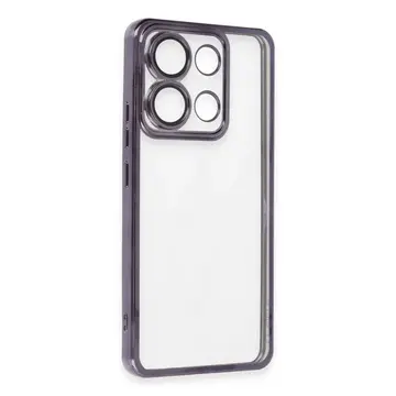 Xiaomi Poco X6 Kılıf Razer Lensli Silikon - Mor