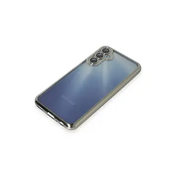Samsung Galaxy A55 5g Kılıf Razer Lensli Silikon - Gümüş