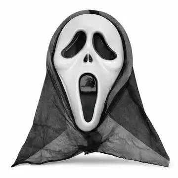 Kapşonlu Çığlık Maskesi Scream Maskesi - Hayalet Maskesi 33x21 Cm