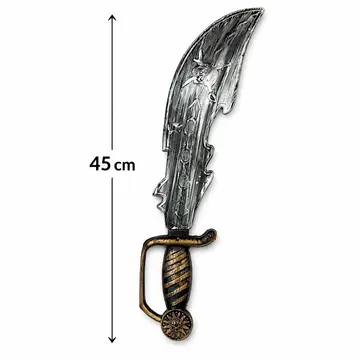Eskitme Detaylı Plastik Korsan Kılıcı 45 Cm