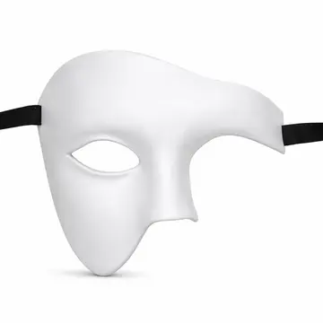 Siyah Yarım Erkek Maske – Phantom Parti  Balo Maskesi