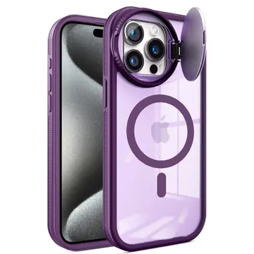 İphone 14 Pro Max Kılıf Teleskop Lens Magsafe Silikon Kapak - Derin Mor