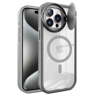 İphone 15 Pro Kılıf Teleskop Lens Magsafe Silikon Kapak - Titan Gri