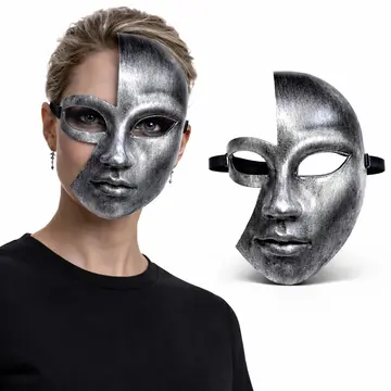 Antik Efektli Altın Yarım Yüz Parti Maskesi
