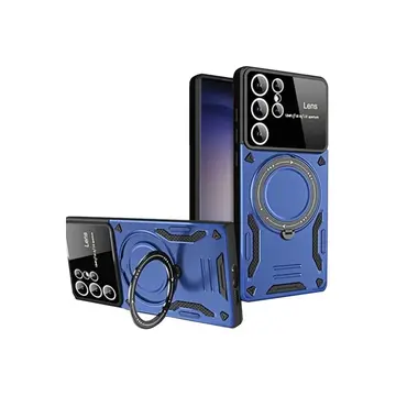 Samsung Galaxy S25 Ultra Kılıf Joy Lens Standlı Kapak - Lacivert