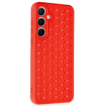 Samsung Galaxy A25 5g Kılıf Petek Silikon Kapak - Kırmızı