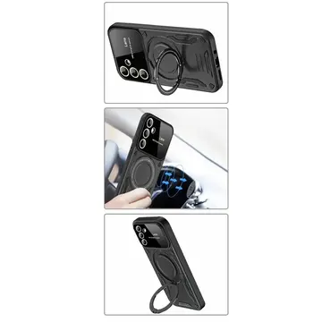 Samsung Galaxy S24 Fe Kılıf Joy Lens Standlı Kapak - Kırmızı