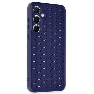Samsung Galaxy A55 5g Kılıf Petek Silikon Kapak - Lacivert