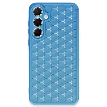 Samsung Galaxy A55 5g Kılıf Petek Silikon Kapak - Mavi