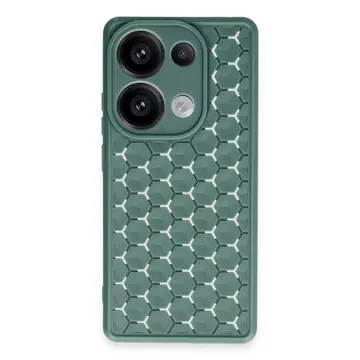 Xiaomi Redmi Note 13 Pro 4g Kılıf Petek Silikon Kapak - Koyu Yeşil