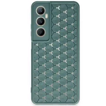 Realme C65 Kılıf Petek Silikon Kapak - Koyu Yeşil