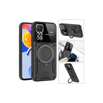 Xiaomi Redmi Note 11 Pro Kılıf Joy Lens Standlı Kapak - Kırmızı
