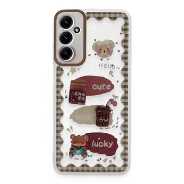 Samsung Galaxy A14 4g Kılıf Sweet Desenli Silikon Kapak - Şeffaf