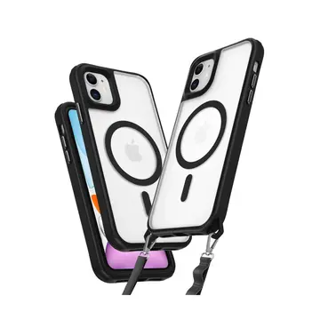 İphone 12 Kılıf Enka Magsafe Silikon Kılıf - Siyah