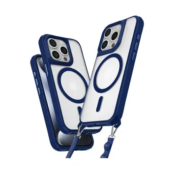 İphone 14 Pro Max Kılıf Enka Magsafe Silikon Kılıf - Lacivert