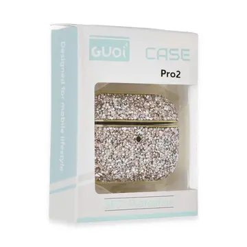 Airpods Pro 2 (2.nesil) Luz Taşlı Kılıf - Mavi