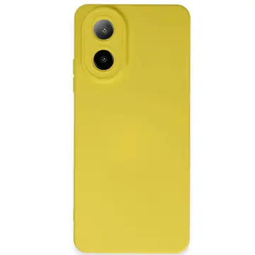Oppo A38 Kılıf Nano İçi Kadife Silikon - Sarı