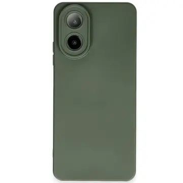 Oppo A38 Kılıf Nano İçi Kadife Silikon - Koyu Yeşil