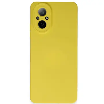 Realme 12 Lite Kılıf Nano İçi Kadife Silikon - Sarı