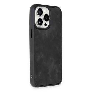 İphone 14 Pro Kılıf Aras Deri Kapak - Siyah