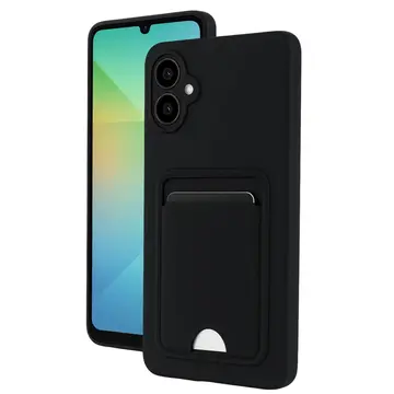 Samsung Galaxy A06 Kılıf Kelvin Kartvizitli Silikon - Siyah