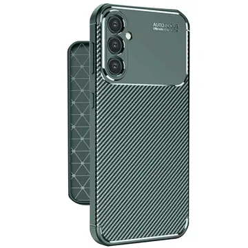 Samsung Galaxy A56 Kılıf Auto Focus Karbon Kapak - Koyu Yeşil