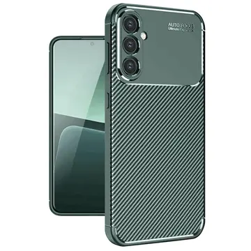 Samsung Galaxy A56 Kılıf Auto Focus Karbon Kapak - Koyu Yeşil