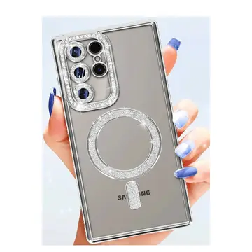 Samsung Galaxy S25 Ultra Kılıf Joke Simli Magneticsafe Kılıf - Gold