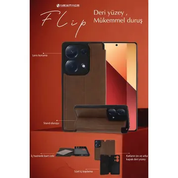 Samsung Galaxy A26 Kılıf Flip Cover - Kırmızı