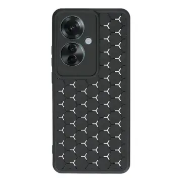 Oppo Reno 11f Kılıf Petek Silikon Kapak - Siyah