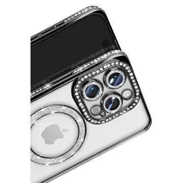 İphone 16 Pro Max Kılıf Joke Simli Magneticsafe Kılıf - Siyah