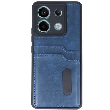 Xiaomi Redmi Note 13 Pro 4g Kılıf Sara Kartvizitli Deri Kılıf - Lacivert