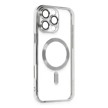 İphone 16 Pro Max Kılıf Kross Magneticsafe Kapak - Gümüş