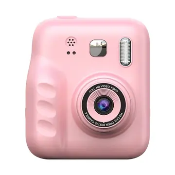 Dijital Fotoğraf Çıkaran Video Kaydedici Taşınabilir Anında Baskı Çıkaran Çocuk Kamerası  Pembe