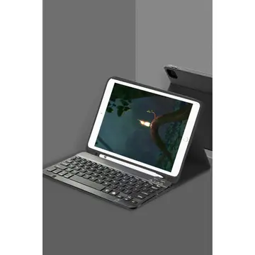 İpad Pro 11 (2022) Kılıf Kc01 Smart Klavyeli Tablet Kılıfı - Siyah
