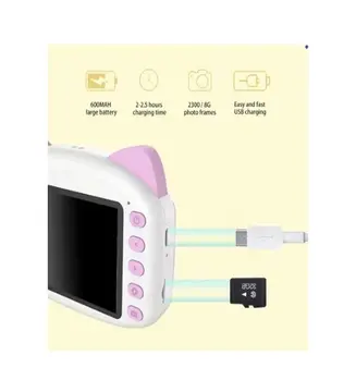 X900 Dijital Çocuk Fotoğraf Makinesi Selfie Kamera 3.5 İnç Dijital Çocuk Kamerası 1080p (mavi)