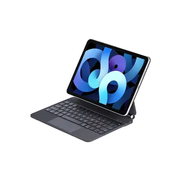 İpad Pro 13 (2024) Kılıf X9p Magic Manyetik Klavyeli Tablet Kılıfı - Siyah