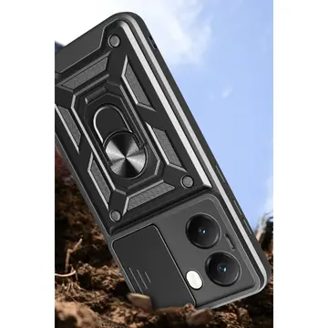 Xiaomi Poco X7 Pro Kılıf Pars Lens Yüzüklü Silikon - Siyah
