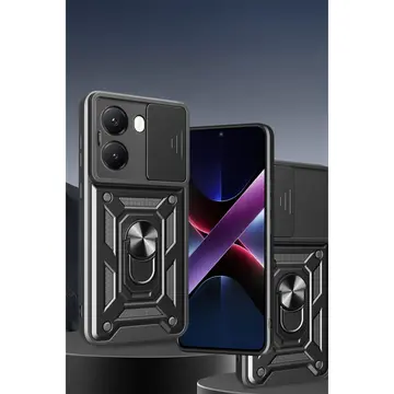 Xiaomi Poco X7 Pro Kılıf Pars Lens Yüzüklü Silikon - Lacivert